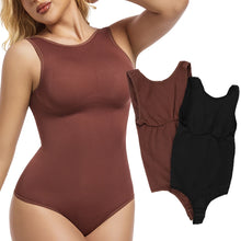 Load image into Gallery viewer, Seamless Bodysuit Women Shapewear Tummy Control Scoop Collar Tank Top U-Shape Backless Body Shaper Thongs Underwear
