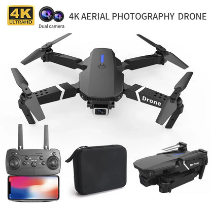 Professional Drone E88 4K Wide-Angle HD 1080P Camera WiFi FPV Height Hold Foldable RC Drone Quadrotor Helicopter