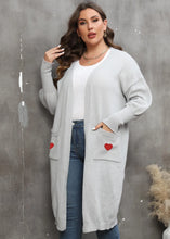 Load image into Gallery viewer, Winter Long Plus Size Sweater Cardigan Women Heart Pocket Large Cardigans Ladies Loose Oversized Knitted Coat
