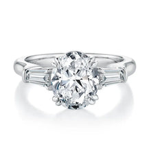 Load image into Gallery viewer, Luxury 3 Carat Oval Cut Moissanite Engagement Rings For Women Solid 925 Sterling Silver
