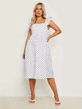 Load image into Gallery viewer, Women&#39;s Plus Size Dress Casual Sleeveless Women&#39;s Clothing For Summer Polka Dot Print Reched Dress
