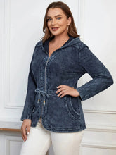 Load image into Gallery viewer, Women&#39;s Plus Size Denim Jacket Women&#39;s Casual High End Stretch Knit Denim Jacket
