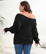 Load image into Gallery viewer, Winter Sexy Off The Shoulder Plus Size Sweater Women Large Pullover Lady Loose Oversize Jumper Big Jerseys Curvy Knitwear
