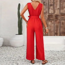 Load image into Gallery viewer, Brand Jumpsuits Office Sleeveless Elegant Long Pants Slim V-neck Fashion Casual Classy
