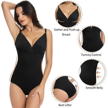 Load image into Gallery viewer, Seamless Bodysuit Women Shapewear Sexy Deep V Neck Cool Smooth Body Shaper Tummy Contorl Butt Lifter Underwear
