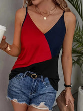 Load image into Gallery viewer, Vibrant Color Block V-Neck Vest Sleeveless Women&#39;s Clothing For Summer Casual Cami Top Sexy
