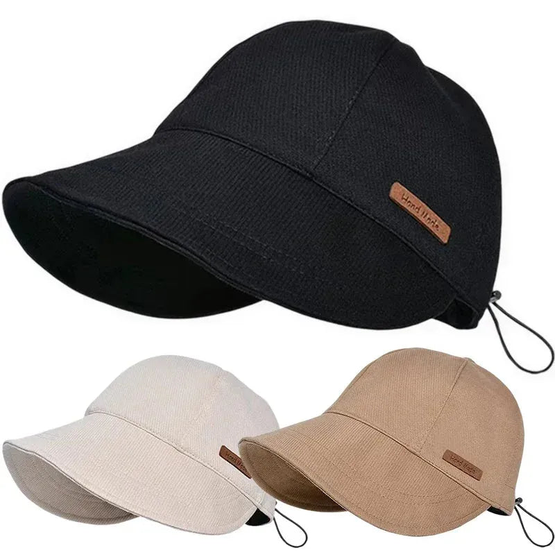 Women's Sunscreen UV Protection Hat UFP 50+ Fisherman Cap Sun Hat Portable Foldable Wide Brim Sun Bucket Hats - Shop & Buy