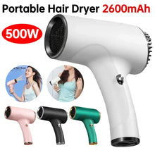 Load image into Gallery viewer, Mini Portable Hair Dryer  2600mAh USB Rechargeable  Powerful Wireless Anion Handy  Blow Dryer  Professional Hair Dryer
