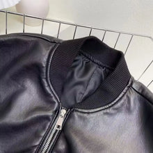 Load image into Gallery viewer, Autumn new women&#39;s fashion versatile stand-up collar zipper pocket casual short imitation leather jacket
