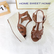 Load image into Gallery viewer, Women Elegant Sandal Gladiator Rome Luxury Designer  Wedge High Heels Sandals
