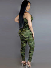 Load image into Gallery viewer, Summer Printed Camouflage Camisole Jumpsuit Fashion Sexy Long Pants Casual Tight Fitting Clothes
