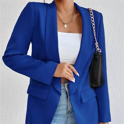 Women's Jacket Outerwears Solid Color Loose Fit Suit Jacket Temperament Commuting Spring Summer Thin Clothing - Shop & Buy