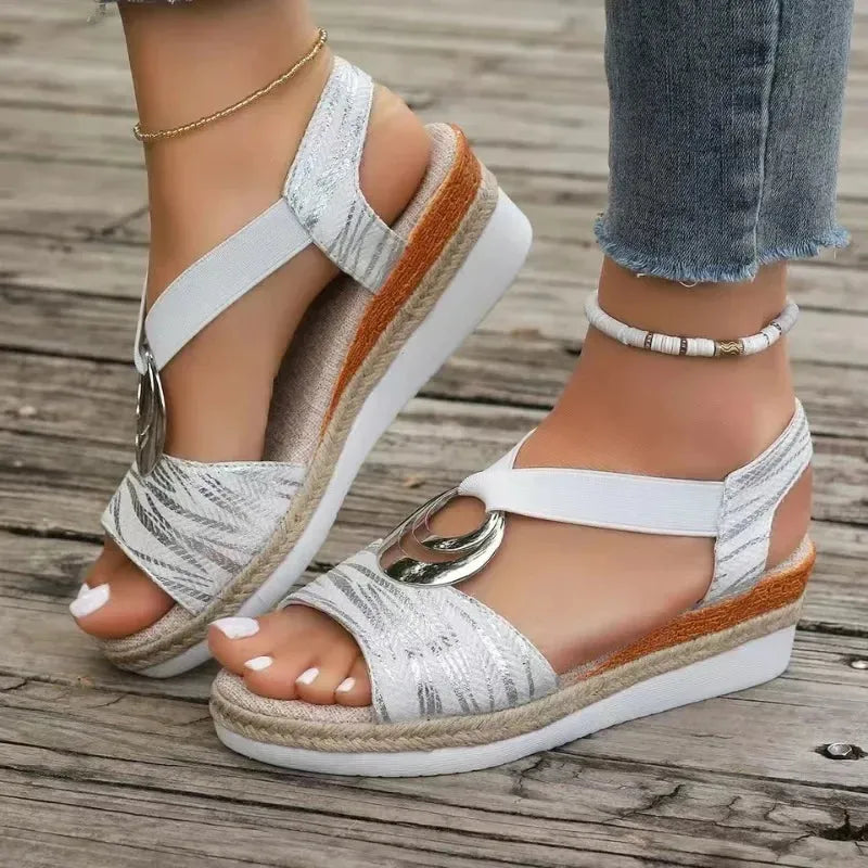 Women's Wedges Sandals Summer Snake Print Platform Sandals Gladiator Shoes - Shop & Buy