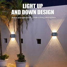 Load image into Gallery viewer, 4LED Beads Up and Down Light Solar Powered Waterproof Wall Light for Courtyard Garden Carport
