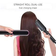 Load image into Gallery viewer, Professional Quick Heated Electric Hot Comb Hair Straightener Professional Negative Ion Hair Straightener
