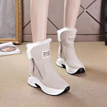 Load image into Gallery viewer, Wedge Shoes Women Suede Snow Boots Warm Plush Slip-on Zipper Fashion Woman Winter Women&#39;s Shoes
