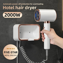 Load image into Gallery viewer, New Product No Punching Wall Mounted Hair Dryer 2000W High-Power Quick Drying Hotel Bathroom Negative Ion Hair Care Hair Dryer
