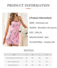 Load image into Gallery viewer, Summer Ice Silk Slip Nightdress Lady Mini Dresses Sexy U-Neck Backless Pajama
