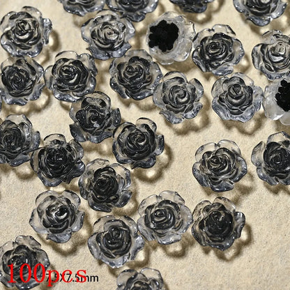 500-600pcs Bow Flower Nail Art Resin Decorations Mix Shapes Nail Charms Press on Manicure Supplies - Shop & Buy