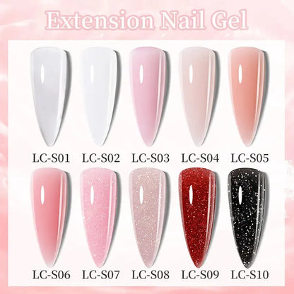 10ML Extension Nail Gel Set Manicure Set With 6W UV Lamp Finger Extend Mold Nail Kit Nail Art Quick Extension Tool Kit - Shop & Buy