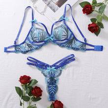 Load image into Gallery viewer, Erotic Sexy Lingеrie Set Floral Open Bra Bilizna Set Fantasy Ensemble Exotic Sets Pure Desire Fancy Briefs kit
