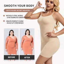 Load image into Gallery viewer, Shapewear Bodysuit Women Under Dress One Piece Full Slip Tummy Control Sculpting Shapewear Dress With Adjustable Spaghetti Strap
