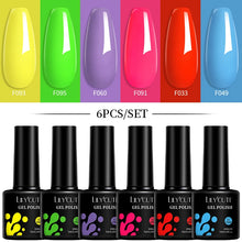 Load image into Gallery viewer, 6Pcs/Set Macaron Color Gel Nail Polish Set Kit Spring 6 Colors UV LED Nail Art Gel Vernis Semi Permanent Base Top Coat
