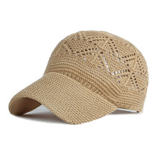 Load image into Gallery viewer, Summer Women&#39;s Hollow Baseball Cap Breathable Knitting Caps Holiday Mesh Hats Bone Gorras Adjustable Cap
