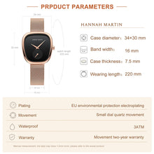 Load image into Gallery viewer, New Women&#39;s Quartz Wristwatch 34mm Wine Barrel Rose Gold Black Stopwatch Fashionable Minimalist Style Oval Women&#39;s Watches
