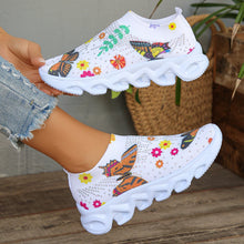 Load image into Gallery viewer, Crystal Floral Women&#39;s Knitted Sneakers Summer New Breathable Air Mesh Casual Shoes Woman Light Weight Walking Sports Flats
