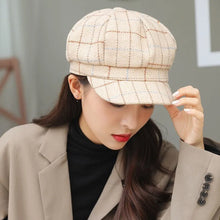 Load image into Gallery viewer, Autumn Winter Hats for Women Solid Plain Octagonal Newsboy Cap Men Ladies Casual Wool Hat
