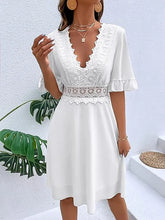 Load image into Gallery viewer, Plus Size Dress Lace V-Neck Women‘s Clothing For Summer
