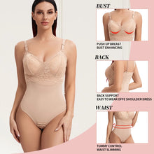 Load image into Gallery viewer, Lace Thongs Bodysuit Shapewear Women Seamless Full Body Shaper Slimming Waist Tummy Control Underwear
