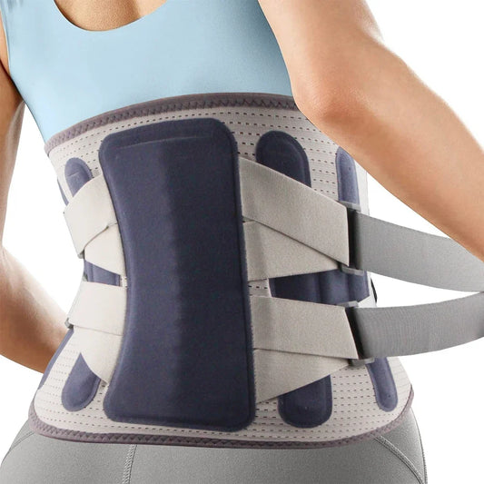 Back Brace with 8 Support Belt for Women & Men, Lower Back Support with Large Area Aluminum Support for Herniated Disc