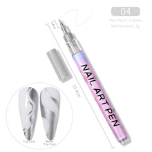 Load image into Gallery viewer, 1 Set Nail Art Drawing Pen Graffiti Nail Painting Pen Waterproof Draw Liner DIY 3D Abstract Line Nail Art Beauty Tool Manicure
