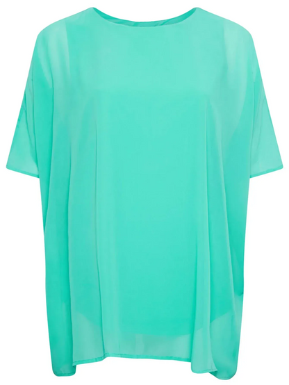 Womens Plus Size Elegant Summer Blouse Batwing Sleeve Oversized Chiffon Blouse Scoop Neck Large Size - Shop & Buy