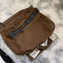 Load image into Gallery viewer, Unique Vintage Messenger Canvas Bag for Women Star Patch Students School Crossbody Bags American Fashion
