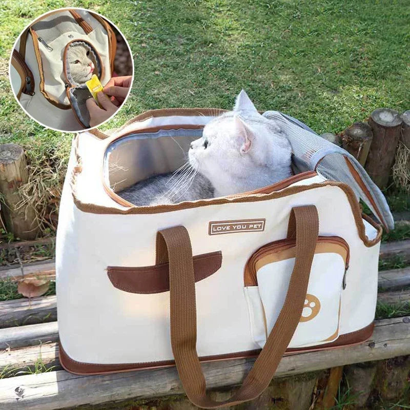 Portable Dog Cat Carrier Bag Pet Puppy Travel Bags Breathable Mesh Small Cat Dogs Outdoor Tent Outgoing Pets Handbag