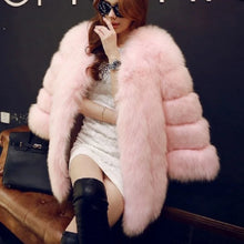 Load image into Gallery viewer, Long Faux Fur Jacket Women Coats Loose Casual Thicken Warm Long Sleeve Outerwears Fashion Autumn Winter Female Overcoat
