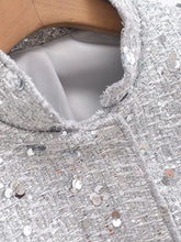 Load image into Gallery viewer, Autumn new trend fashion style double pocket loose sequined bomber jacket coat women
