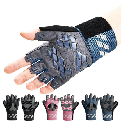 Fingerless Gym Gloves Training Fitness Gloves Gel Body Building Workout Sports Weight Lifting Glove for Men Women