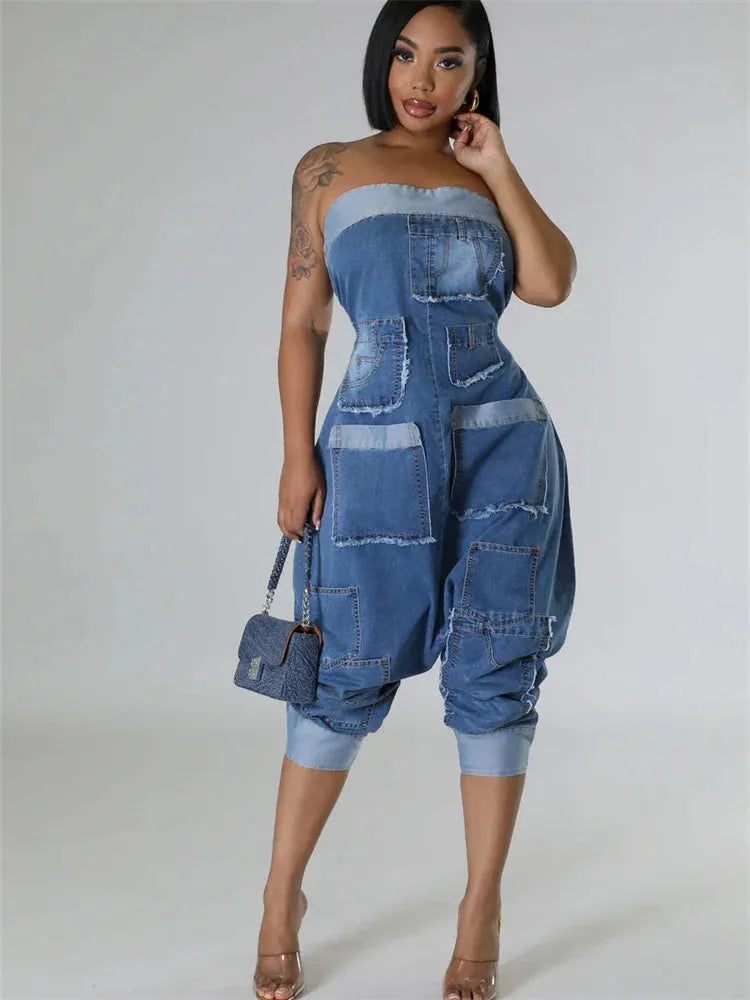 Women's Jumpsuits One Piece Outfits Solid Casual Off Shoulder Summer Sexy Playsuits Overalls - Shop & Buy