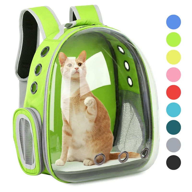 Cat Carrier Bag Outdoor Pet Shoulder bag Carriers Backpack Breathable Portable Travel Transparent Bag For Small Dogs Cats