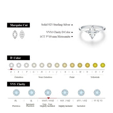 Load image into Gallery viewer, Marquise 1CT Moissanite Ring Real 925 Sterling Silver Rings for Women
