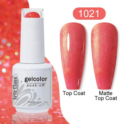 Cherry Red Color Gel Nail Polish Semi Permanent Gel Varnishes For Christmas Nail Art Design Glass Bottle Top Colorcard - Shop & Buy