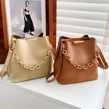 Load image into Gallery viewer, Women Leather Shoulder Bag Casual Women Handbags Crossbody Bag Bucket Bags
