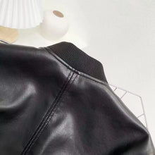 Load image into Gallery viewer, Autumn new women&#39;s fashion versatile stand-up collar zipper pocket casual short imitation leather jacket
