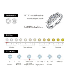 Load image into Gallery viewer, 2.0ct D Color Round 18K White Gold Plated 925 Silver Moissanite Ring
