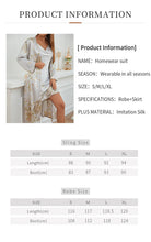 Load image into Gallery viewer, Two Pieces Pajamas Women&#39;s Sexy Satin Nightgown Printed Slip Dress Woman Nightie Pajamas Little Cherry Sleepwear
