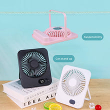 Load image into Gallery viewer, New small fan handy charging long life ultra-thin desktop fan Large wind super quiet folding handheld table fan
